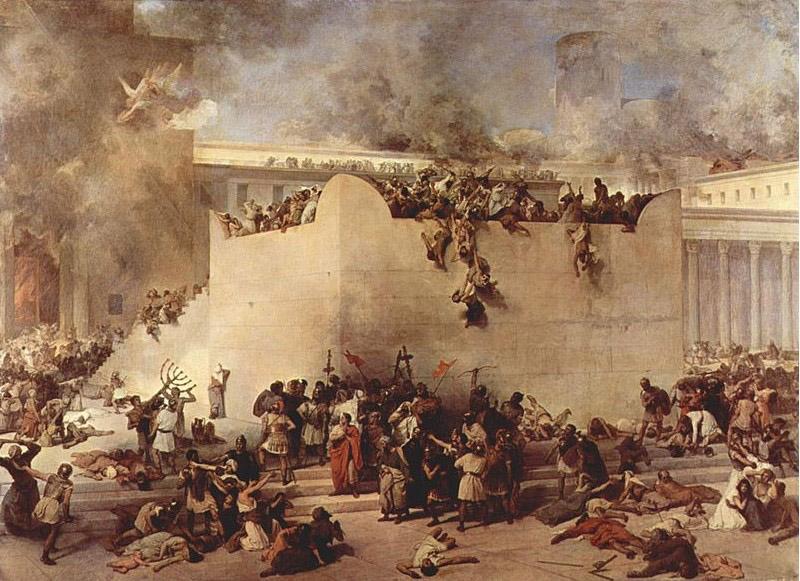 Francesco Hayez The destruction of the Temple of Jerusalem. oil painting image